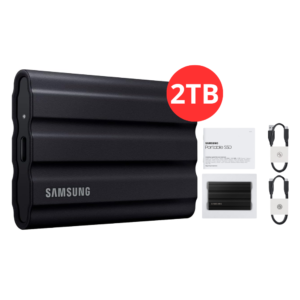 SSD EXTERNO SAMSUNG T7 SHIELD 2TB - DISCO DURO SOLIDO PORTATIL 1000 MBs BLACMAGIC POCKET CAMERA GH6 IP65 USB 3.2 (copia)