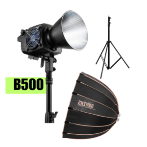 Pack Zhiyun Molus B500 + Softbox Parabolico Zhiyun 90D + Parante Aire Comprimido