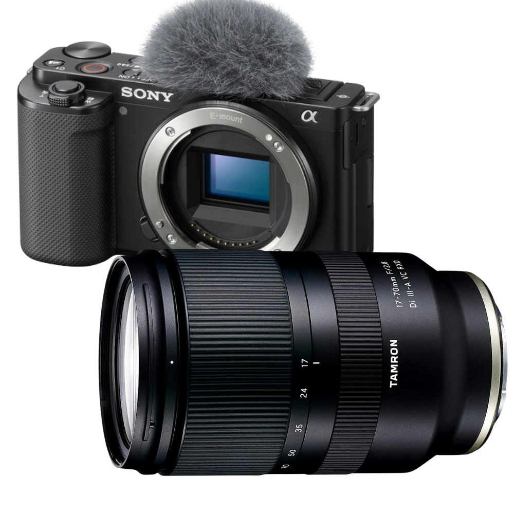 Camara Sony ZV-E10 Body + Lente Tamron 17-70MM 2.8 VC RXD para Sony E APSC