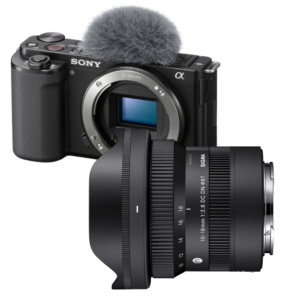 Camara Sony ZV-E10 Cuerpo + Lente Sigma 10-18MM 2.8 DC DN para Sony E APSC