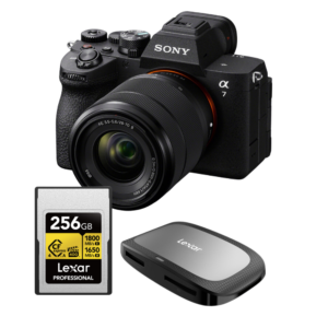 Camara Sony A7V + Lente Sony 28-70MM 3.5-5.6 + Tarjeta CFExpress Lexar 256GB 1800Mbs + Lectora USB 3.2 CFExpress 2 en 1