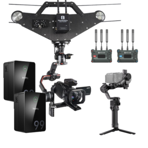 CableCam FM6 Pro 200 Metros + Gimbal DJI RS5 Estandar + Transmisor Inalambrico Hollyland Pyro S + 2 Baterias V-Mount Smallrig VB99 PRO