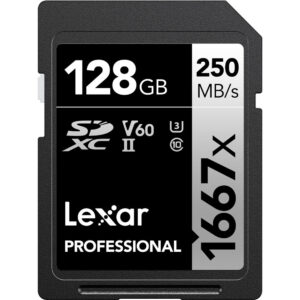 Tarjeta de Memoria SD Lexar 128GB Professional 1667x UHS-II SDXC